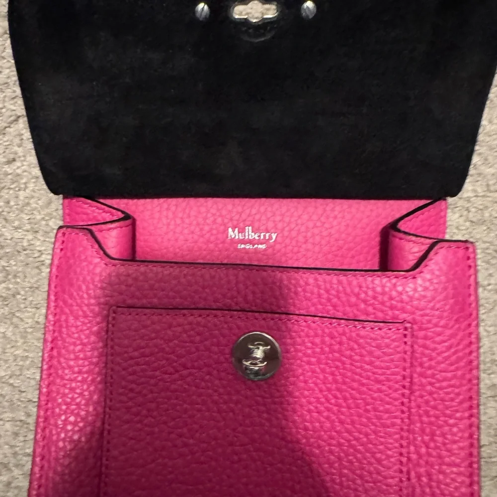Mulberry Pink Crossbody Bag with Black Strap - Picture 4 of 8